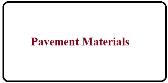 Pavement Materials