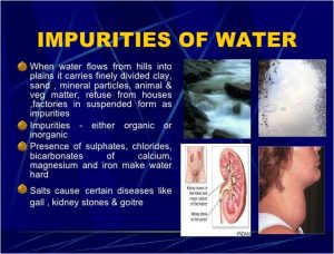 impurities of water