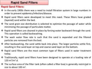 rapid sand filter description